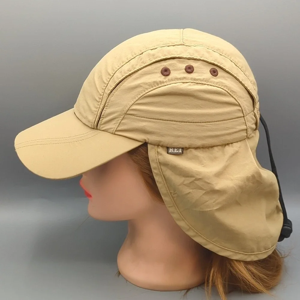 REI Nylon Flap Boys Hat Neck Ears & Head Sun Protection Outdoor Layer Kids Cap